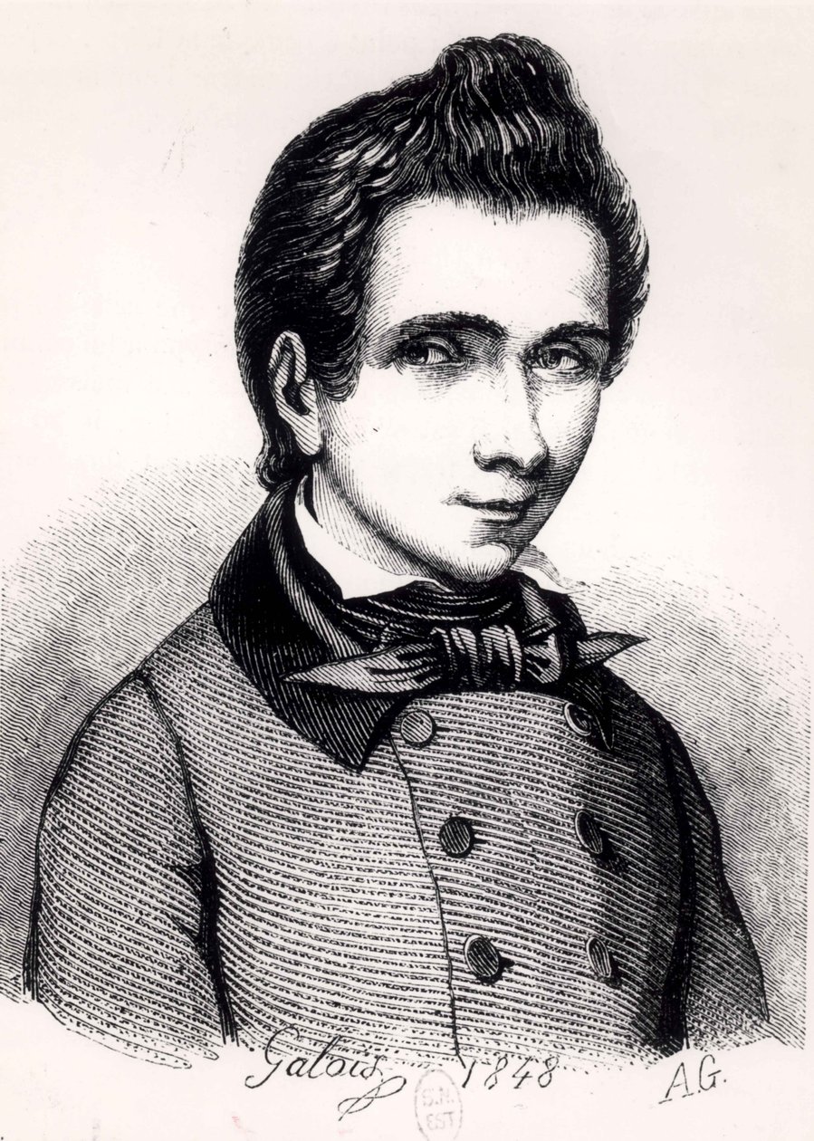 Evariste Galois (1811-32), 1848 (bw-foto) av Alfred Galois