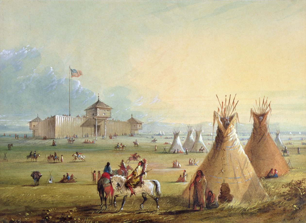 Fort Laramie, 1858-60 av Alfred Jacob Miller
