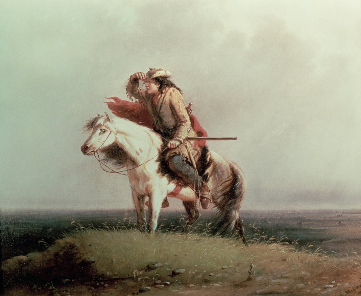 Den försvunna grönhästen, 1851 av Alfred Jacob Miller