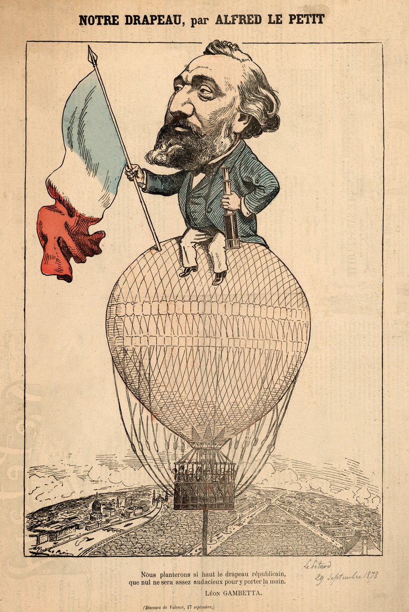 Notre Drapeau, från Le Petard, 29 september 1878, av Alfred Le Petit