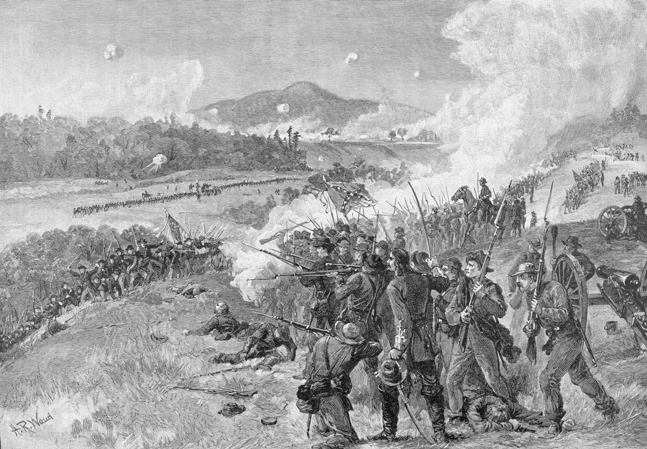 Slaget vid Resaca, Georgia, 14 maj 1864, illustration från 