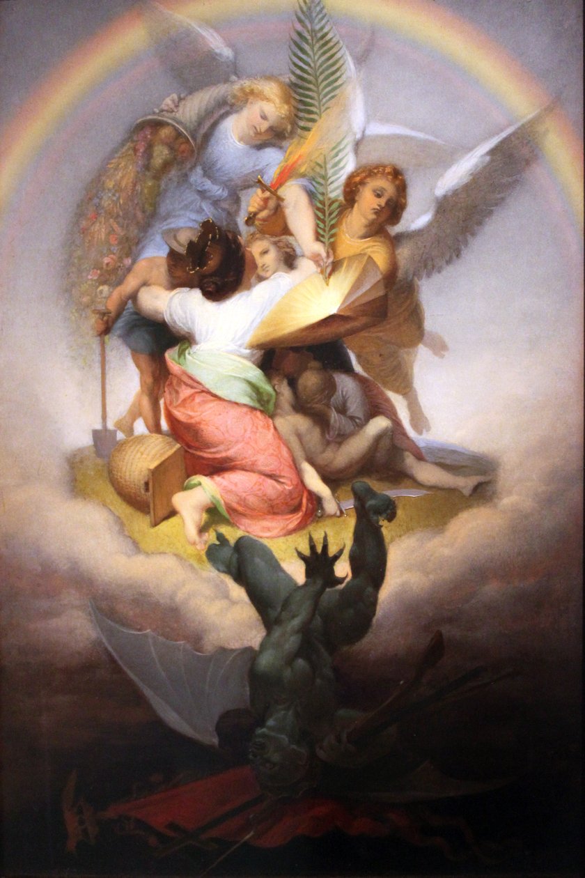 Allegori om undertryckandet av 1848 -revolutionen av Alfred Rethel