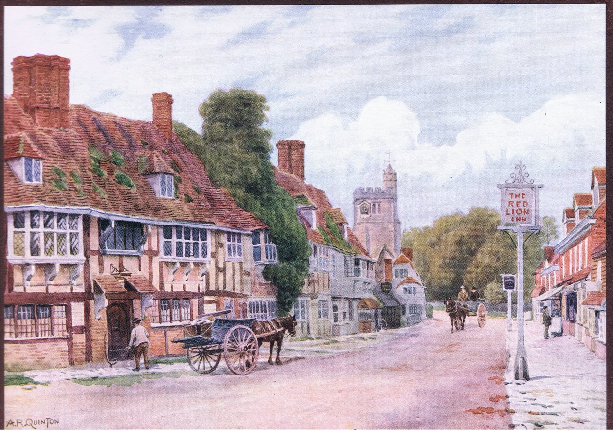 Biddenden, Kent, från The Cottages and the Village Life of Rural England publicerad av Dent & Sons Limited, 1912 av Alfred Robert Quinton