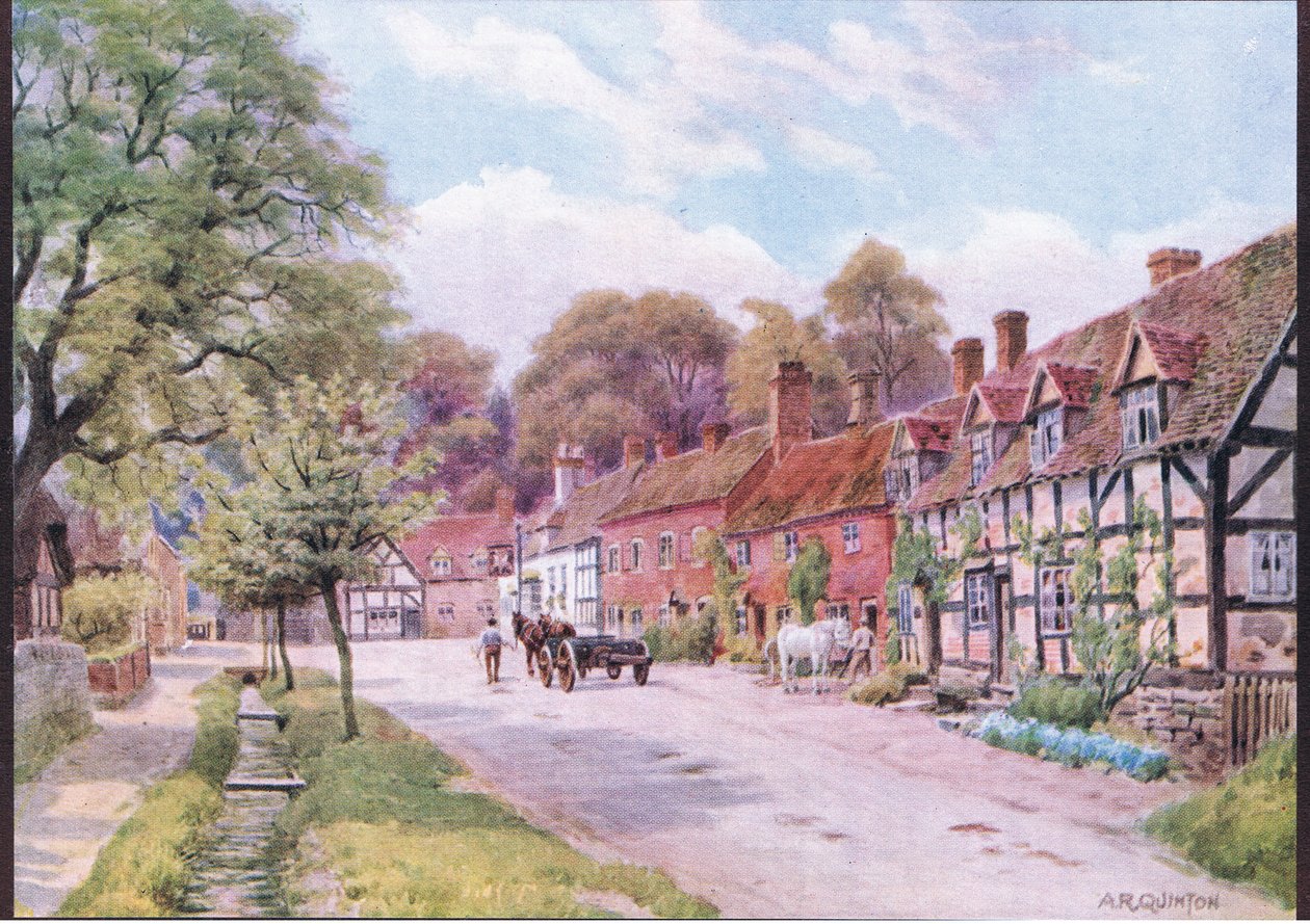 Elmley Cottage, Worcester, från The Cottages and the Village Life of Rural England publicerad av Dent & Sons Limited, 1912 av Alfred Robert Quinton