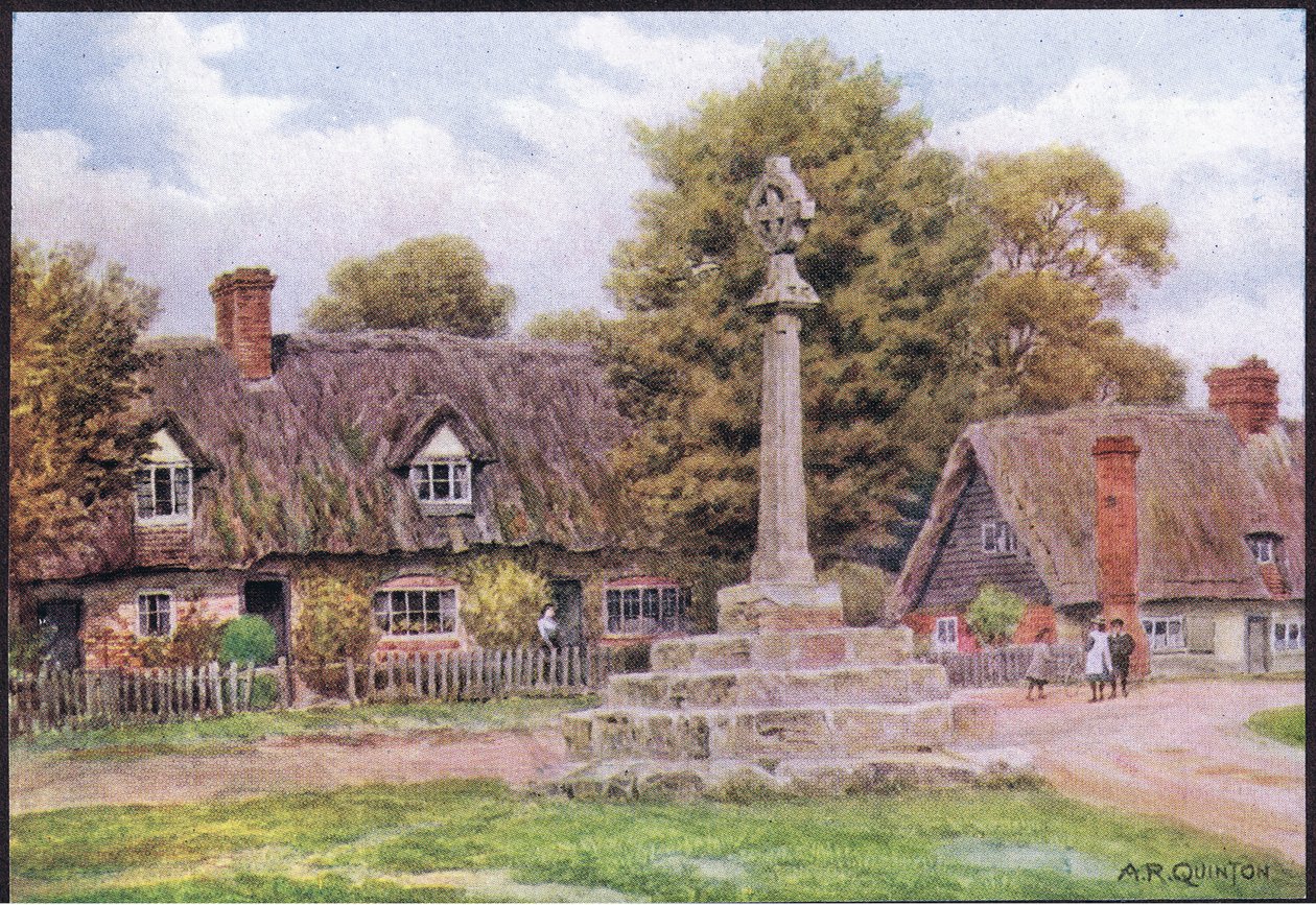 Long Wittenham, Berkshire, från The Cottages and the Village Life of Rural England publicerad av Dent & Sons Limited, 1912 av Alfred Robert Quinton