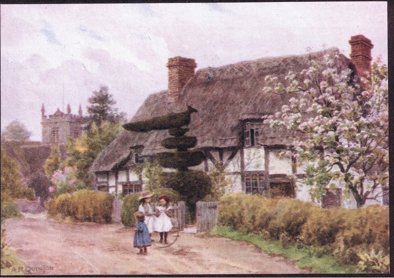 Norton, Nr Evesham, Worcester, från The Cottages and the Village Life of Rural England publicerad av Dent & Sons Limited, 1912 av Alfred Robert Quinton