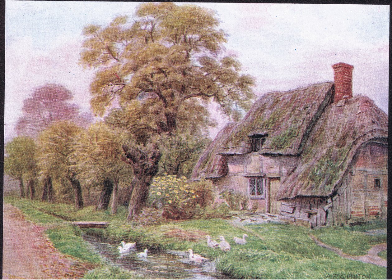 The Brook, Steventon, från The Cottages and the Village Life of Rural England publicerad av Dent & Sons Limited, 1912 av Alfred Robert Quinton