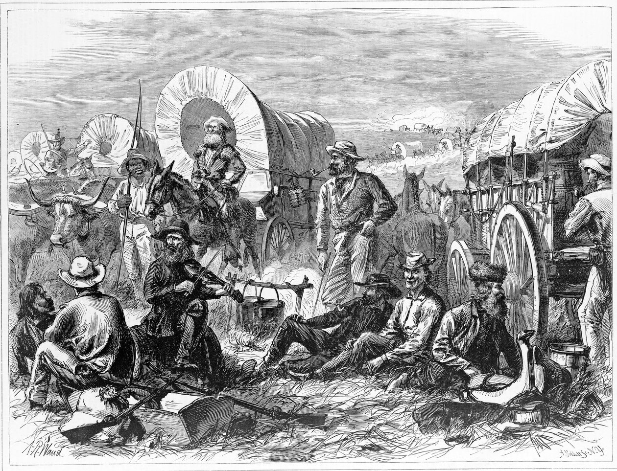 Pilgrims of the Plains, pub. 1871 av Alfred Rudolph Waud