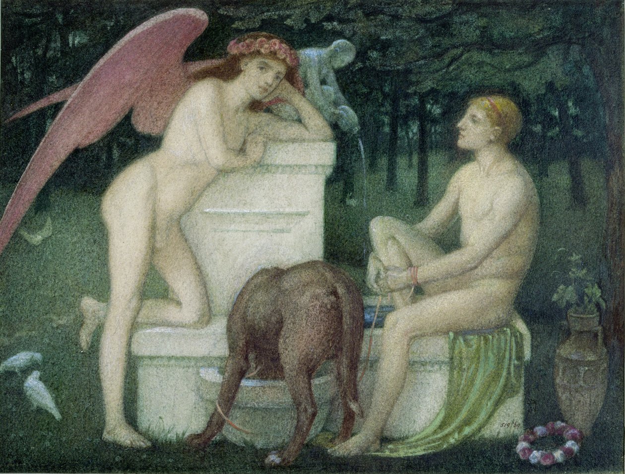 Eros och Ganymedes av Alfred Sacheverell Coke
