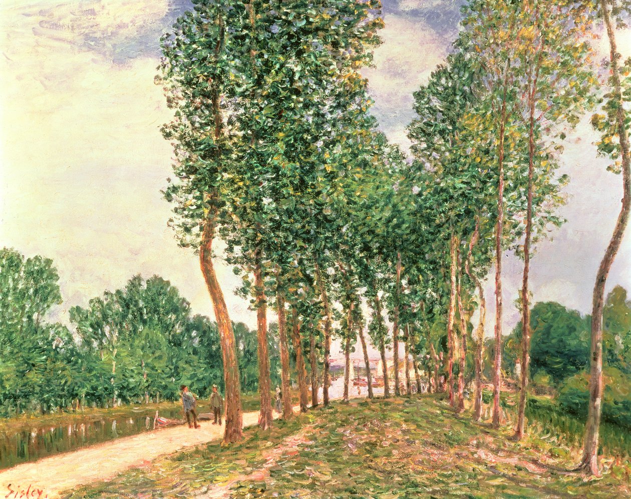 Loings stränder, nära Moret av Alfred Sisley