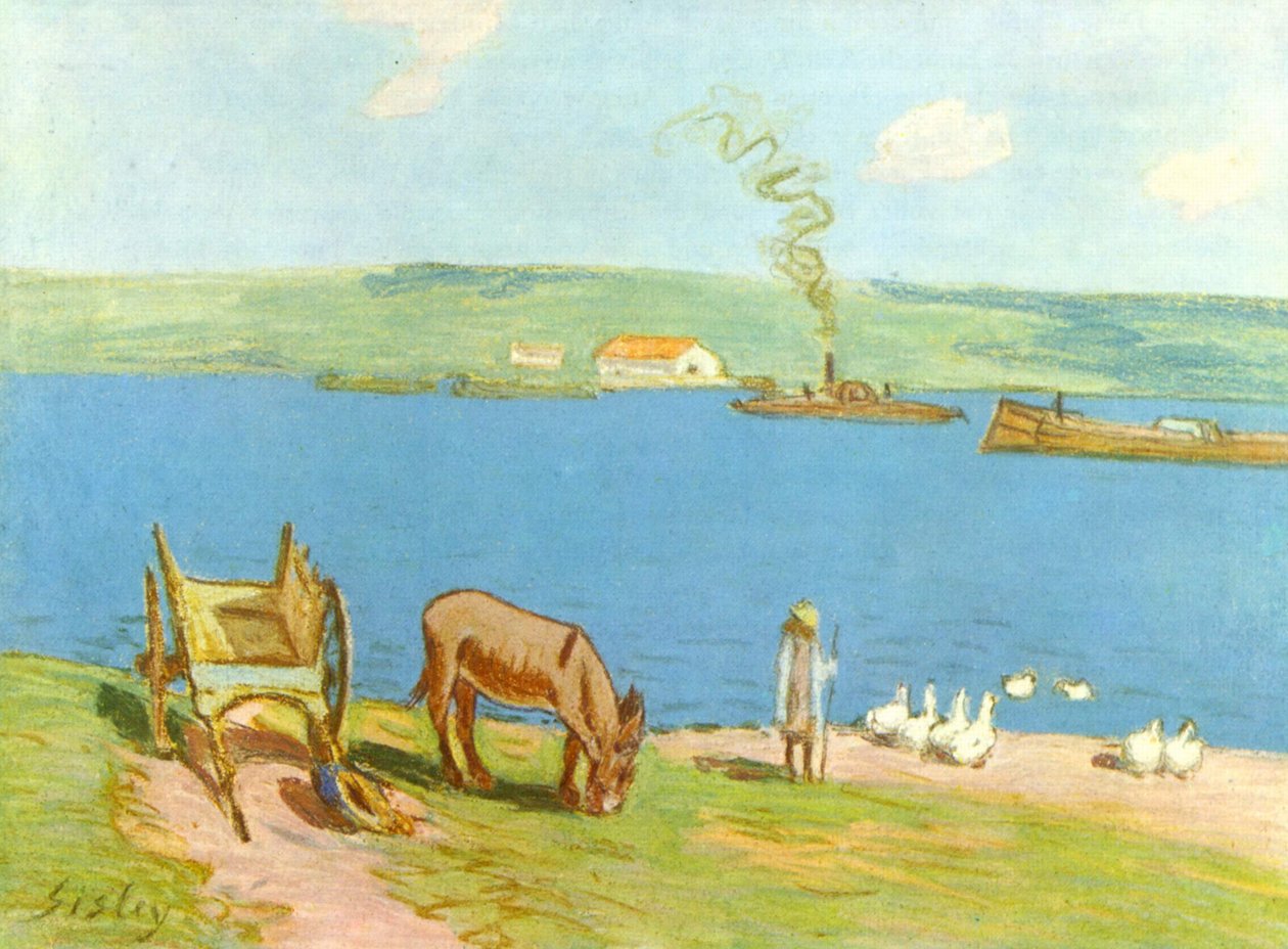 Flussufer av Alfred Sisley