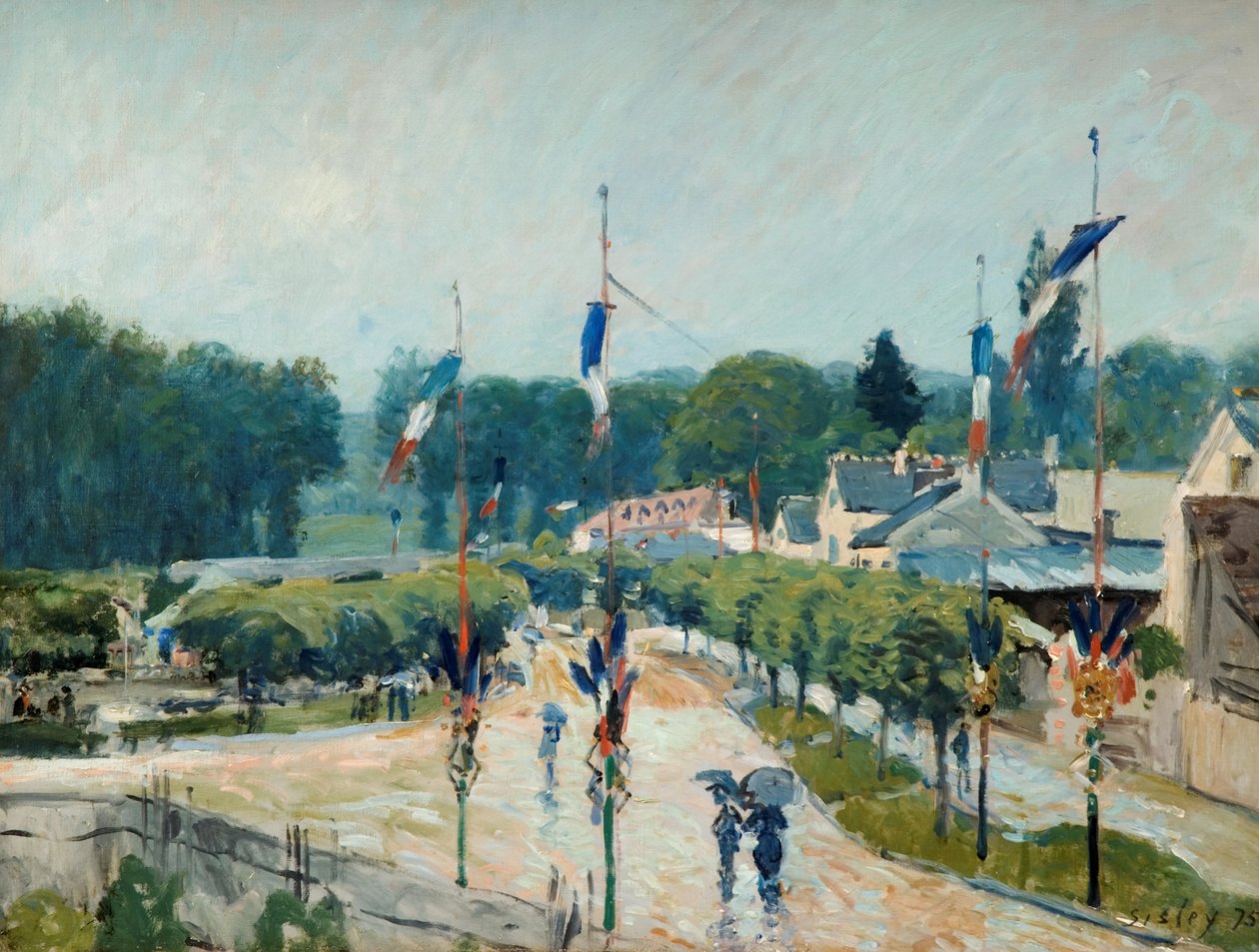 Fjortonde juli i Marly-le-Roi, 1875 av Alfred Sisley
