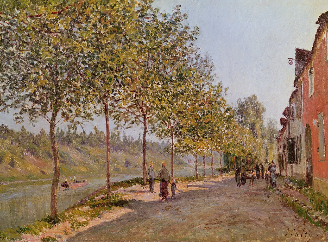 Junimorgon i Saint-Mammes, 1884 av Alfred Sisley