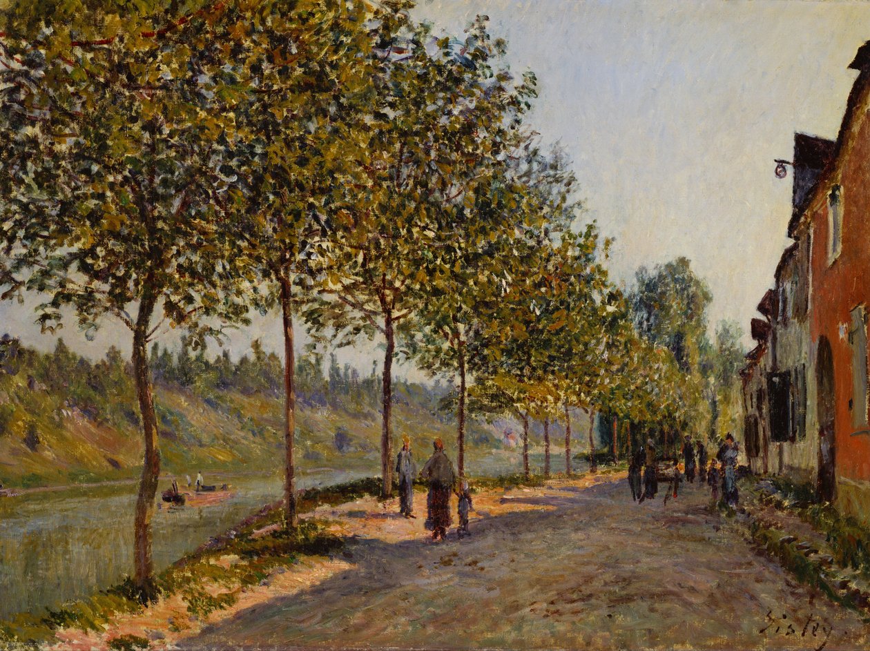June Morning in Saint-Mammès av Alfred Sisley