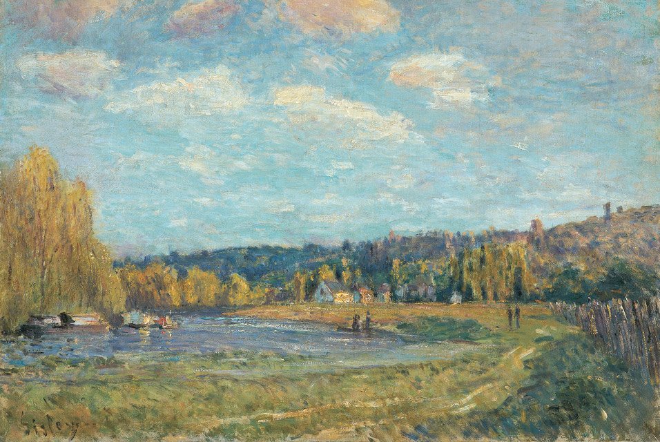 La Seine à Saint-Cloud av Alfred Sisley