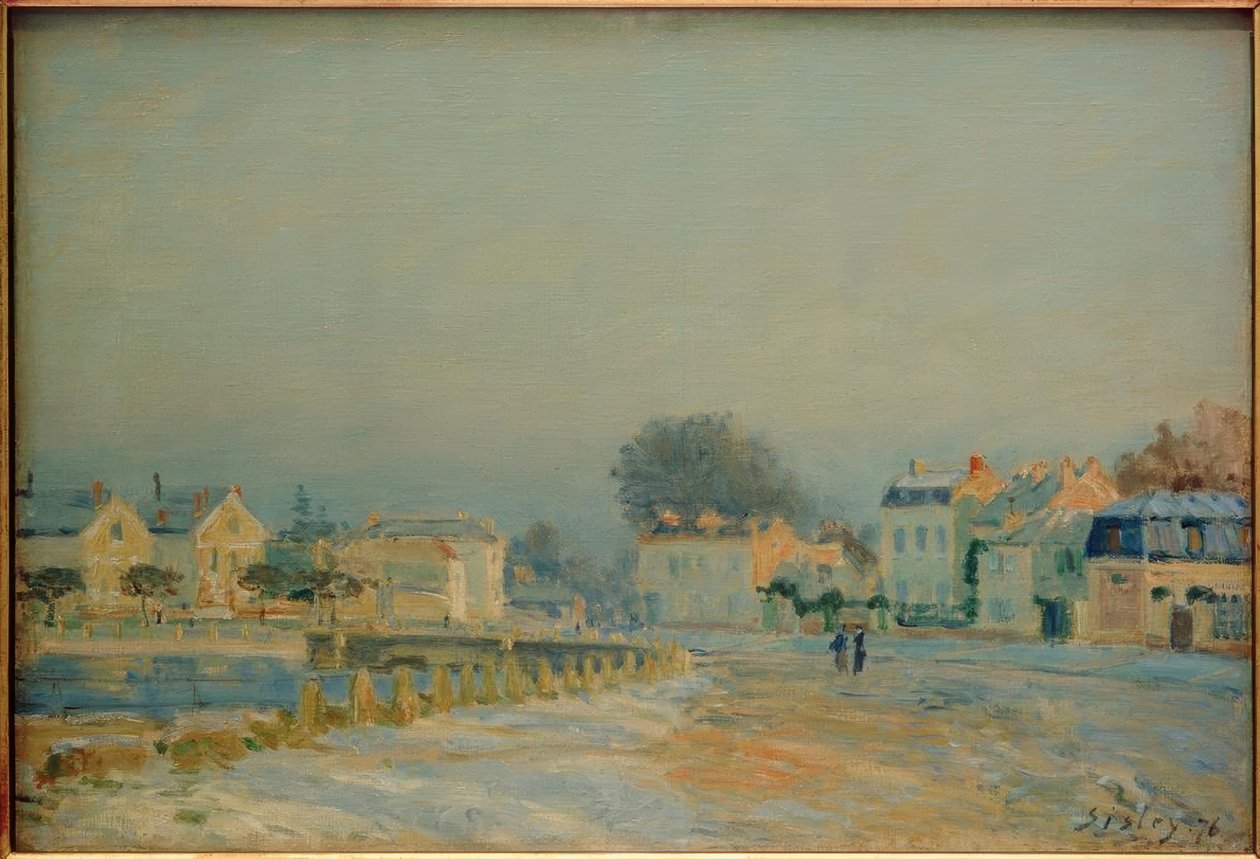 Labreuvoir de Marly - vit gelé av Alfred Sisley