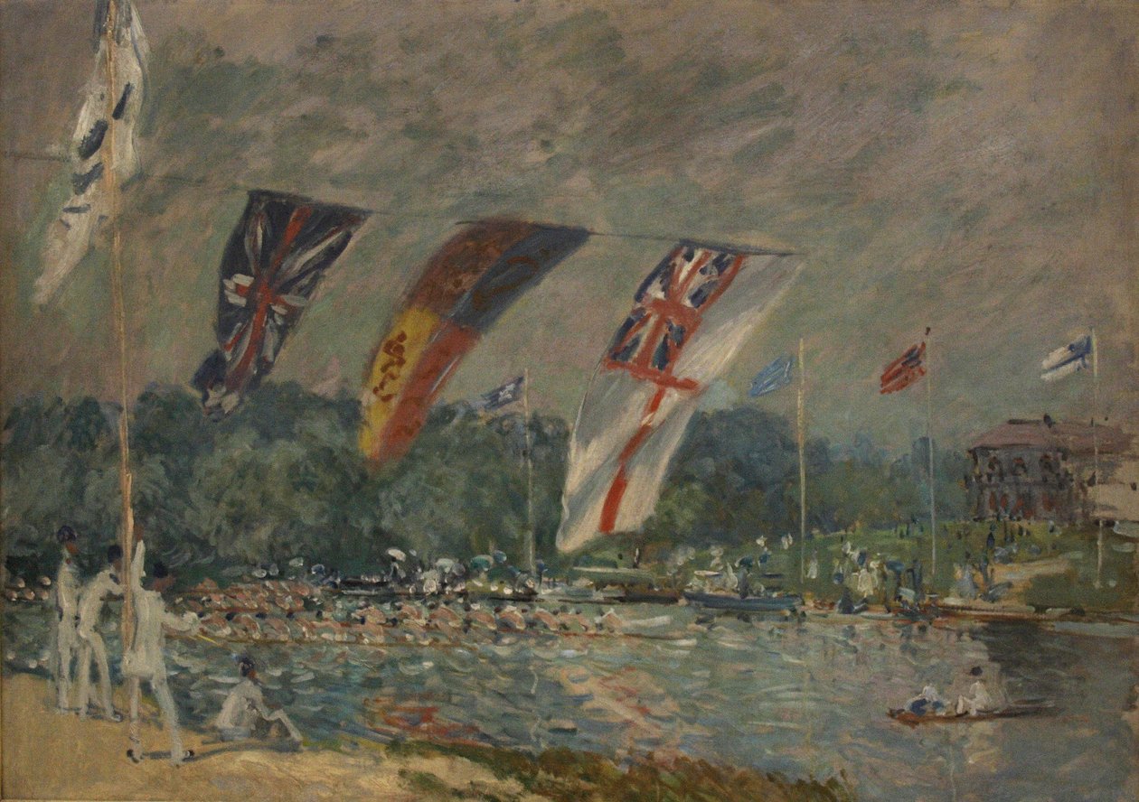 Les regates a Molesey av Alfred Sisley