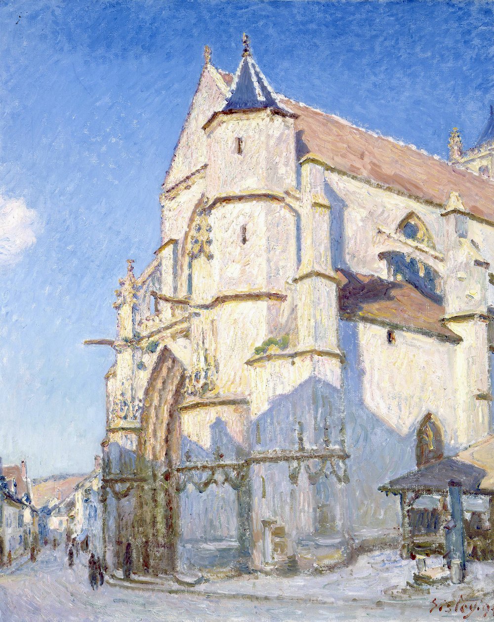 Léglise à Moret  av Alfred Sisley