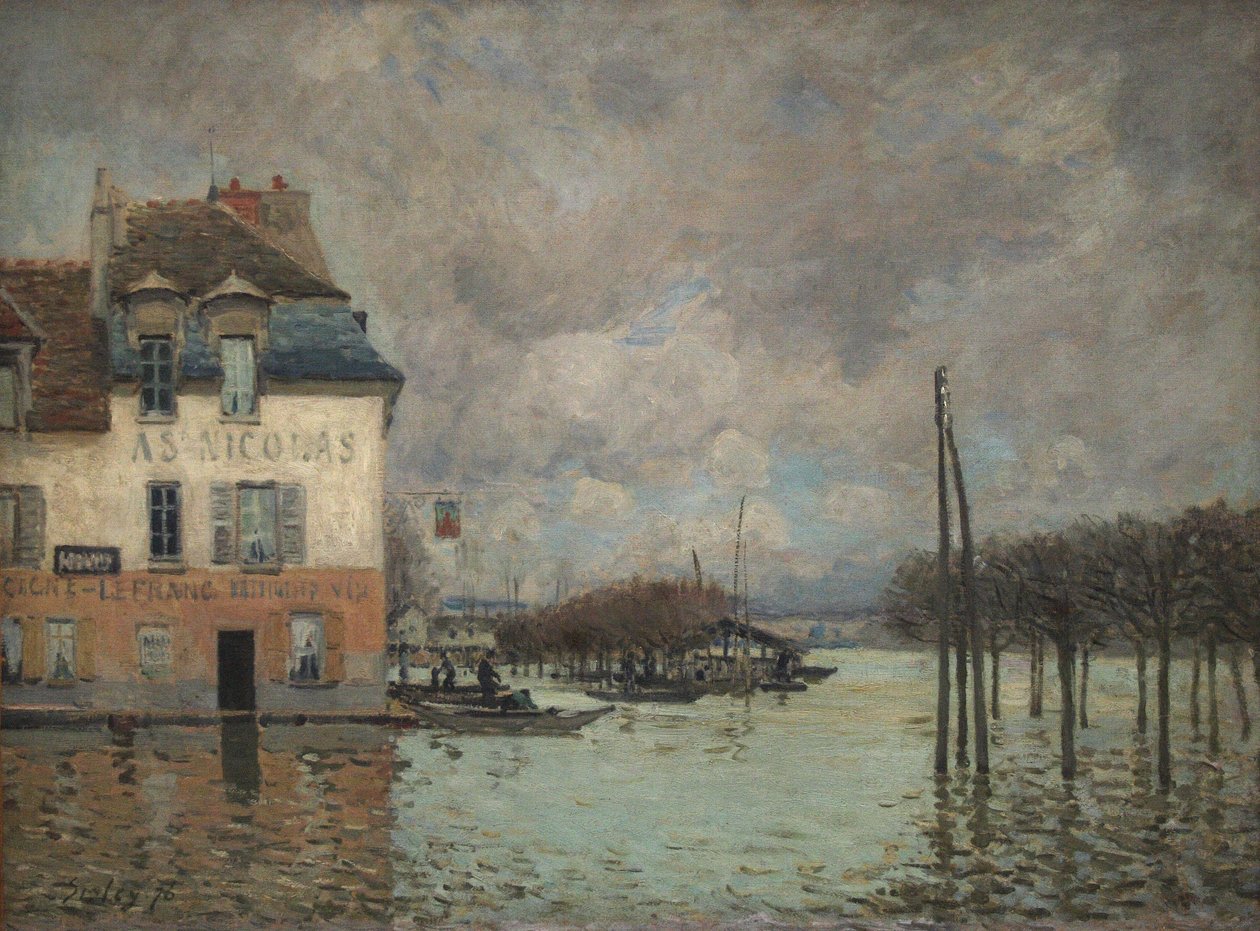 Linondation a Port-Marly av Alfred Sisley