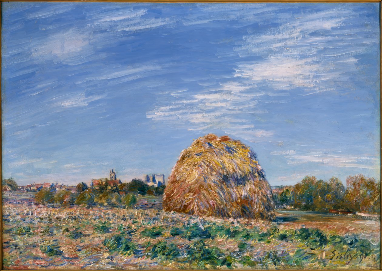 Kvarnsten på stranden av Loing av Alfred Sisley