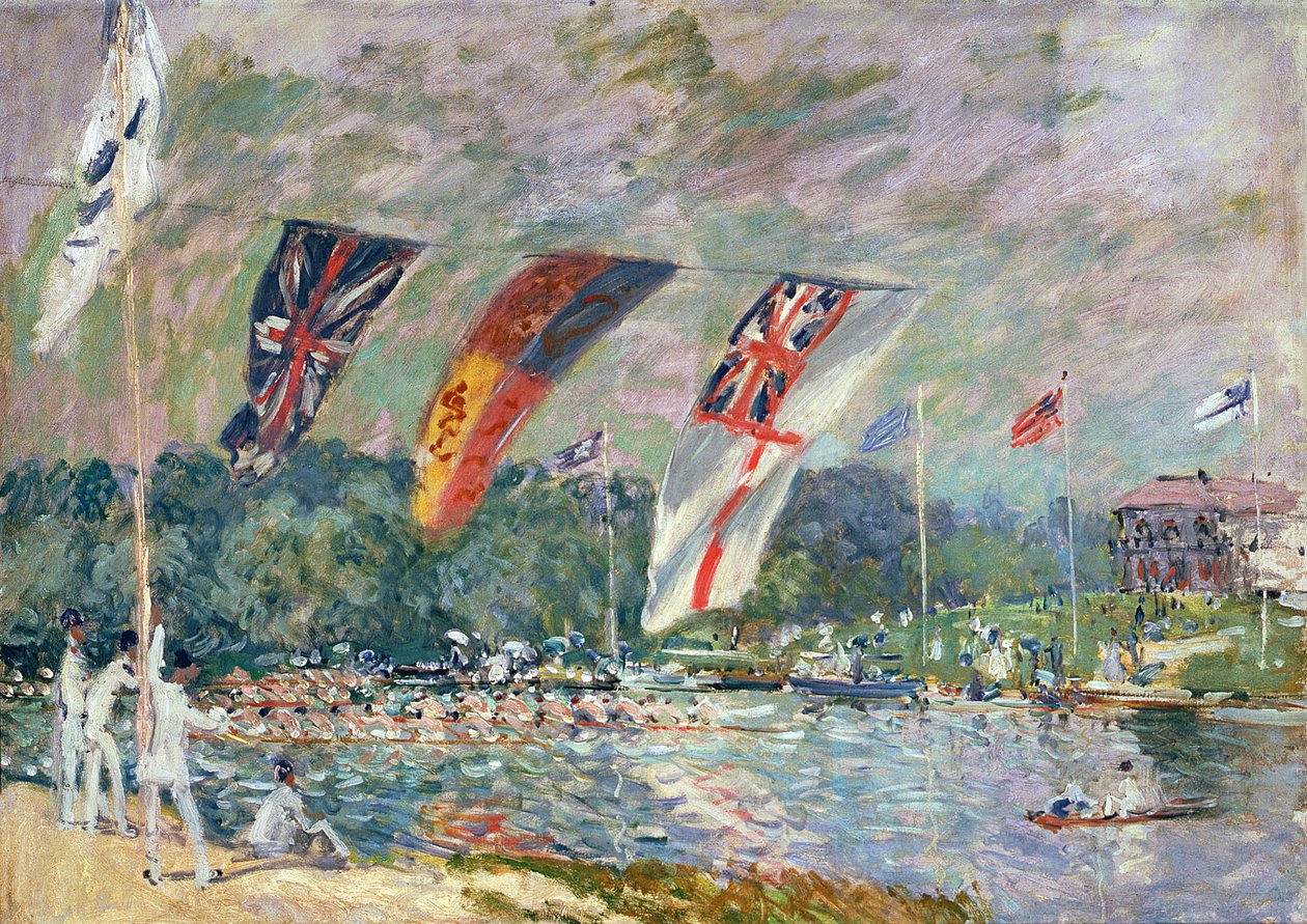 Regatta i Molesey, 1874 (se även 144130) av Alfred Sisley