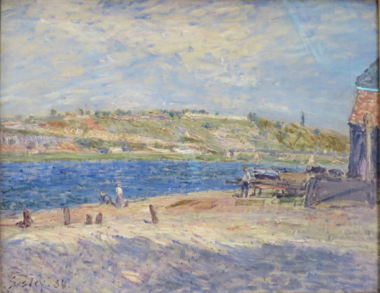 Riverbank at Saint-Mammès av Alfred Sisley