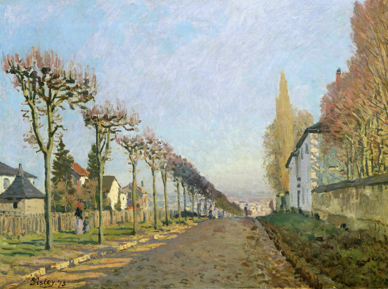 Rue de la Machine, Louveciennes, 1873 av Alfred Sisley