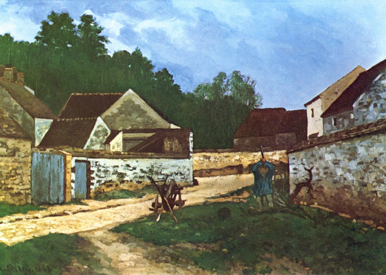 Rue de village à Marlotte av Alfred Sisley