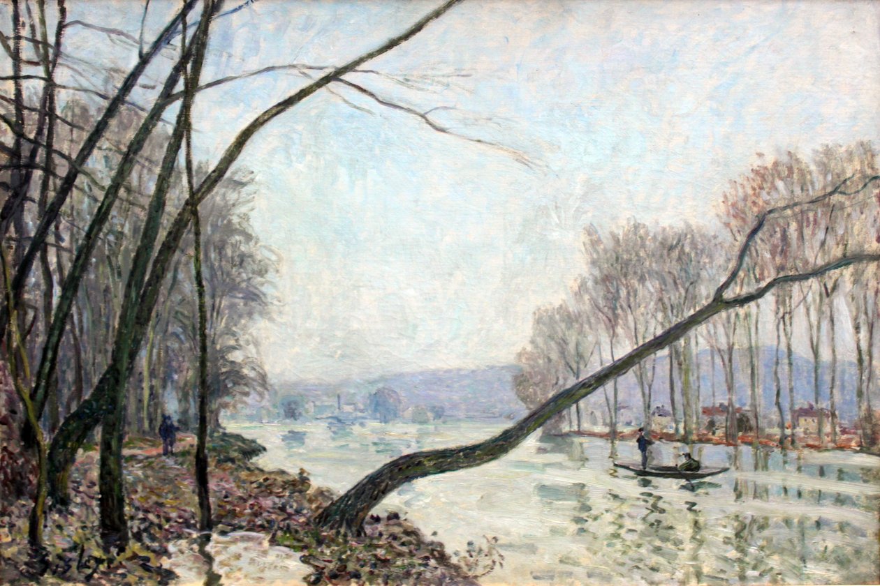 Seine-Ufer im Herbst av Alfred Sisley