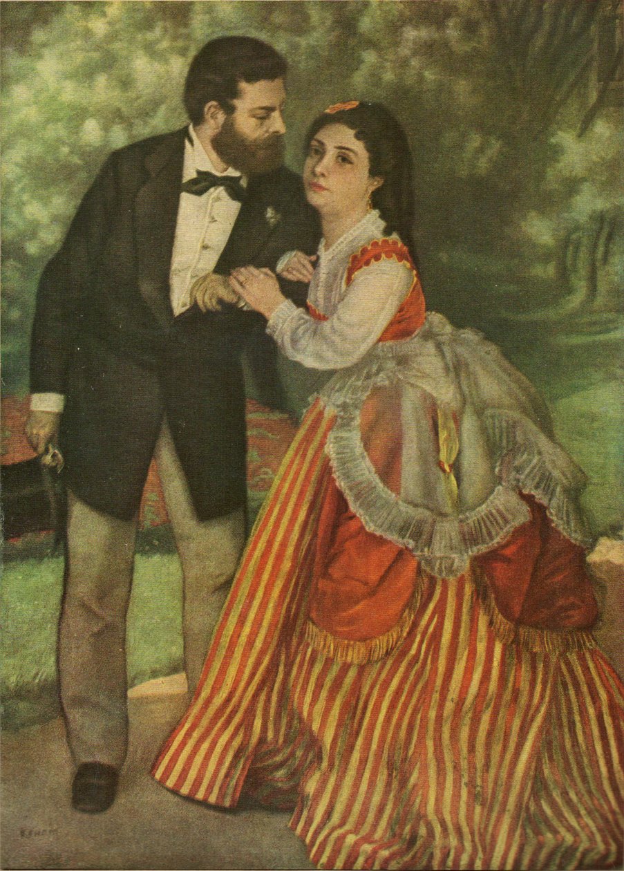 Sisley et madame-par Renoir av Alfred Sisley
