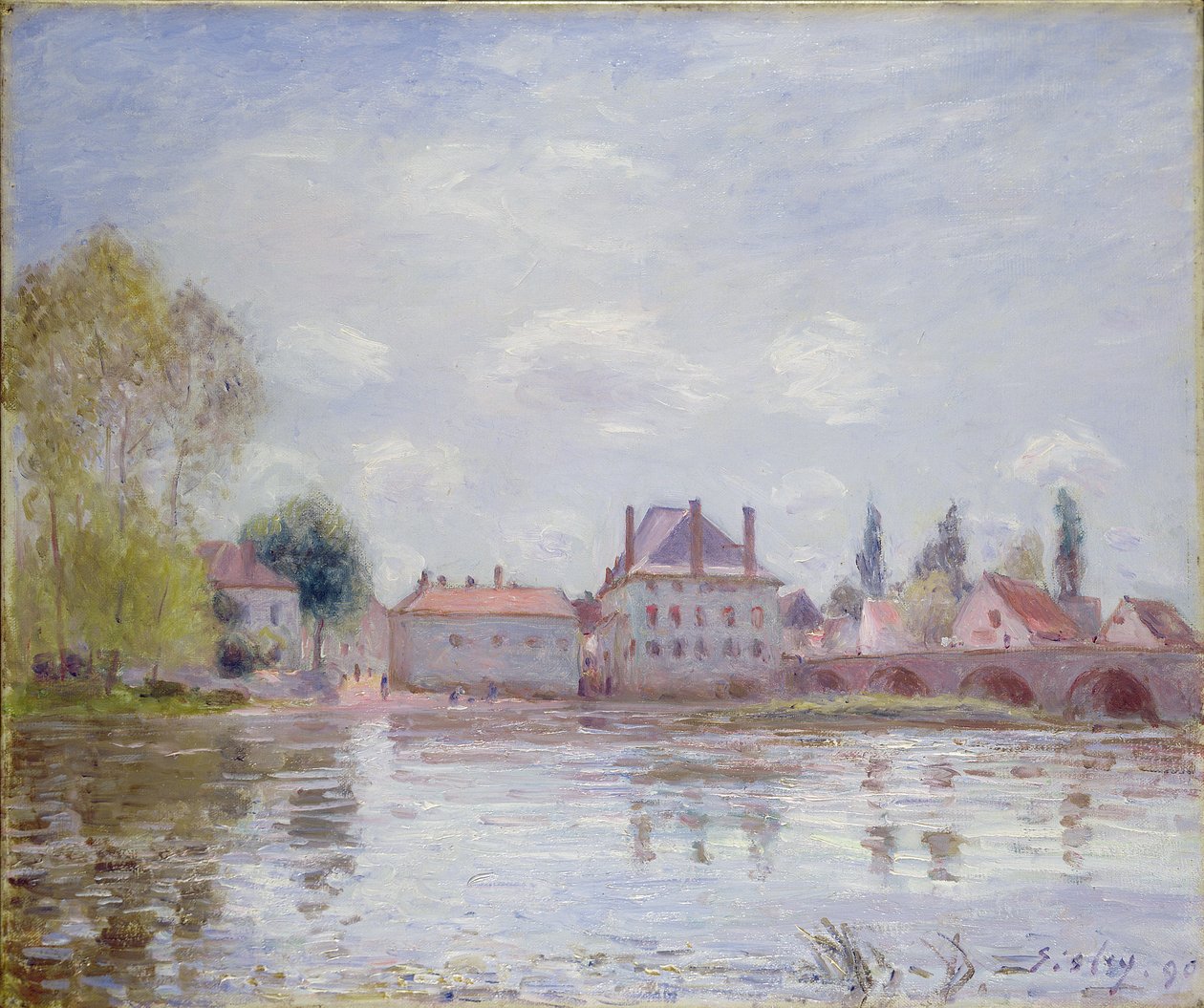 Bron i Moret-sur-Loing, 1890 av Alfred Sisley