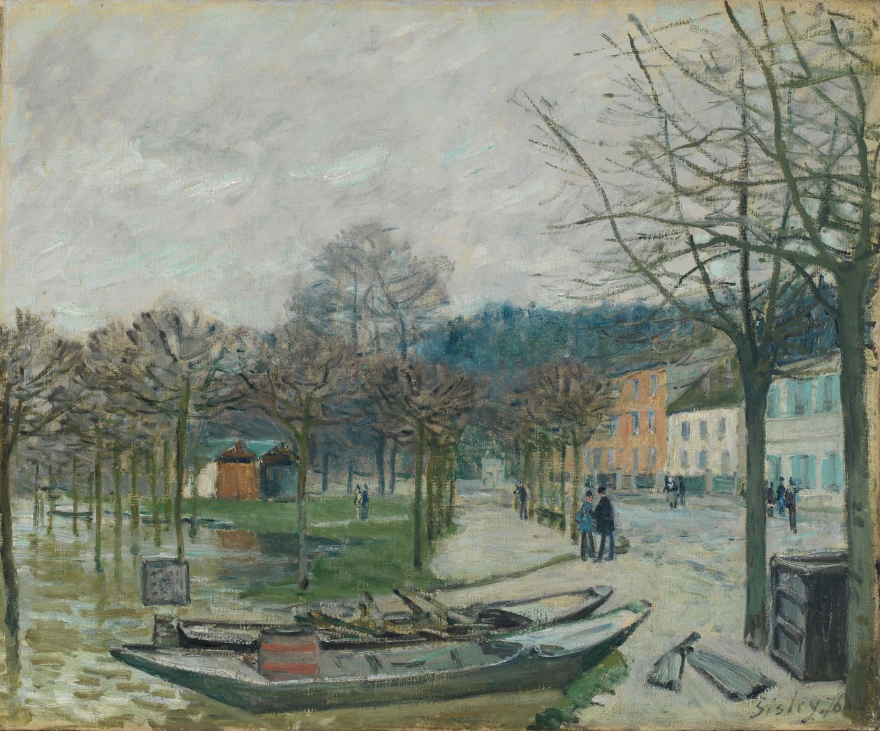 Översvämningen vid Port-Marly, 1876 av Alfred Sisley