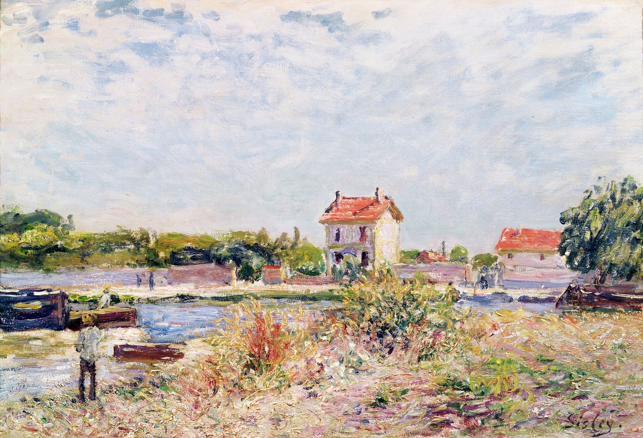 Loing vid Saint-Mammes, 1885 av Alfred Sisley