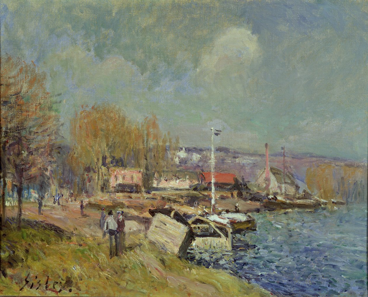 Seinen i Port-Marly, 1877 av Alfred Sisley