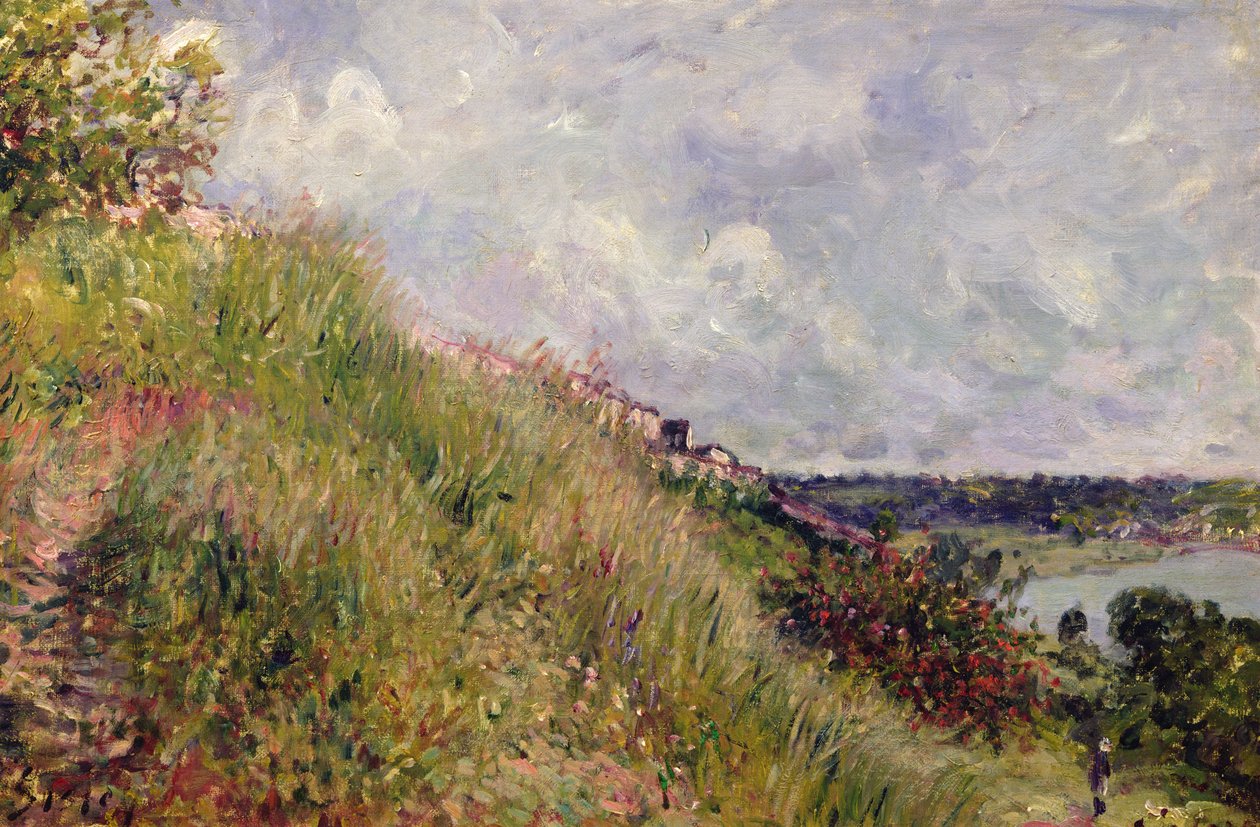 Seine, utsikt över Bys sluttningar, 1881 av Alfred Sisley
