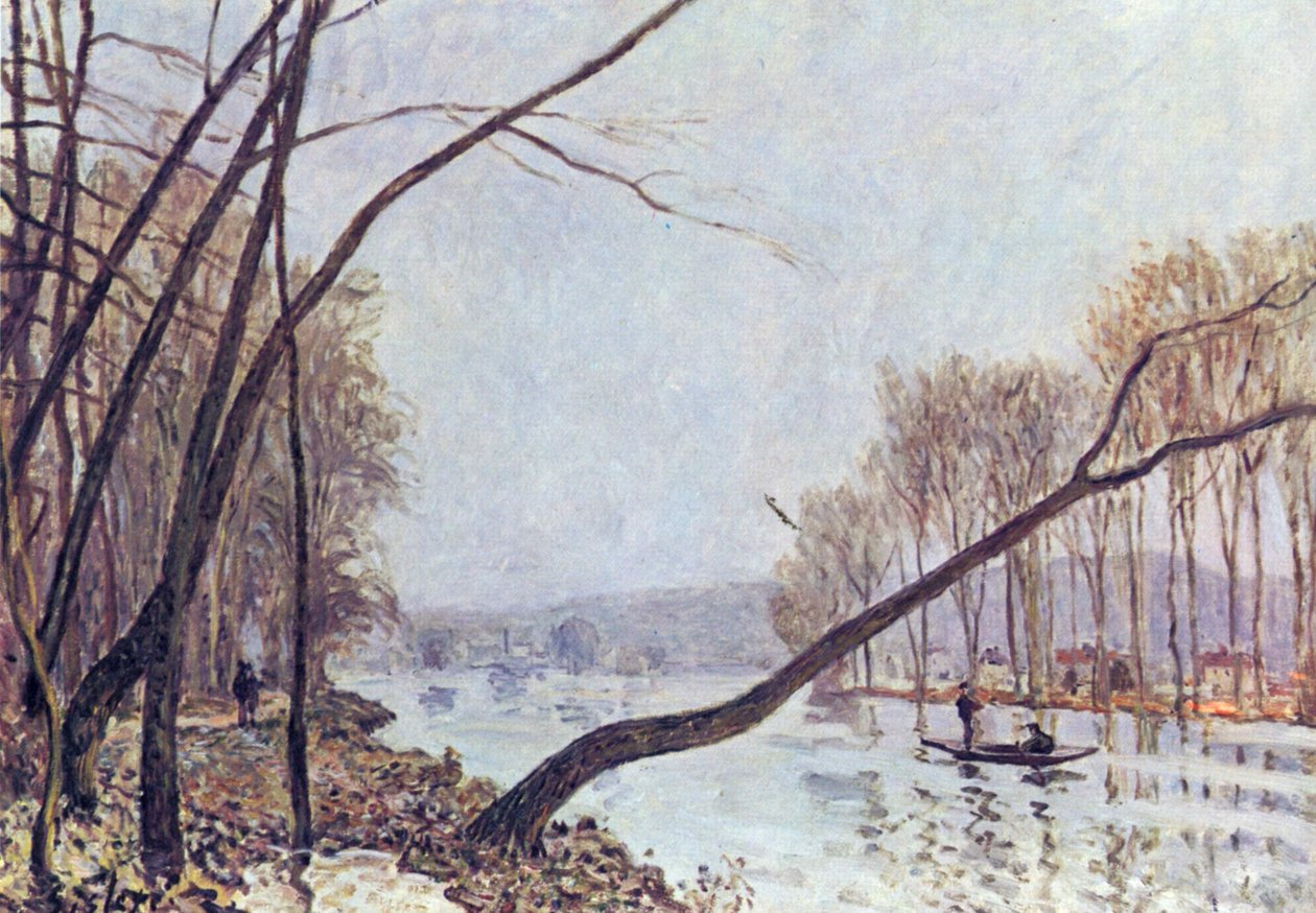 Ufer der Seine im Herbst av Alfred Sisley
