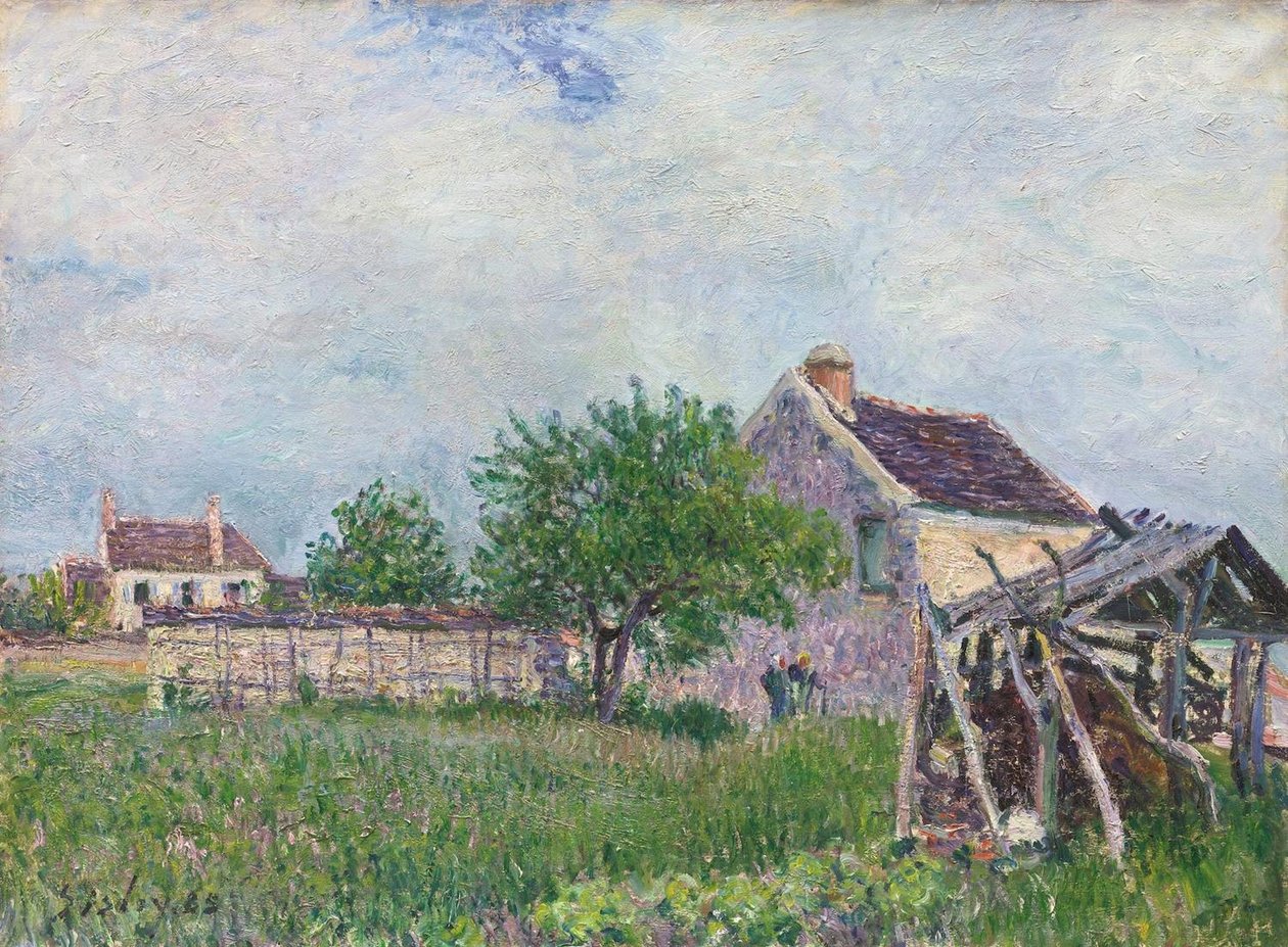 Vieille Chaumière aux Sablons av Alfred Sisley