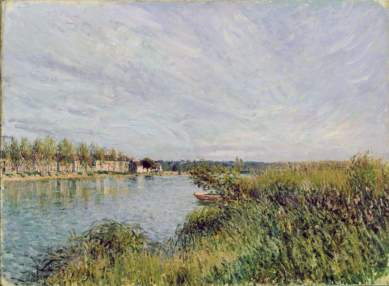 Utsikt över Saint-Mammes, ca 1880 av Alfred Sisley
