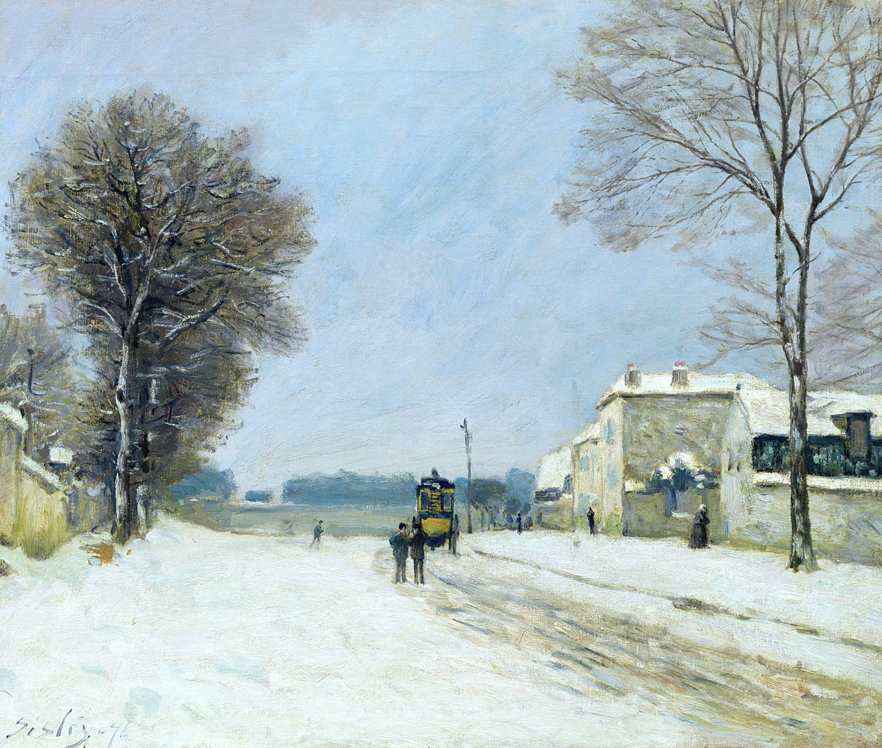 Vinter, snöeffekt, 1876 av Alfred Sisley