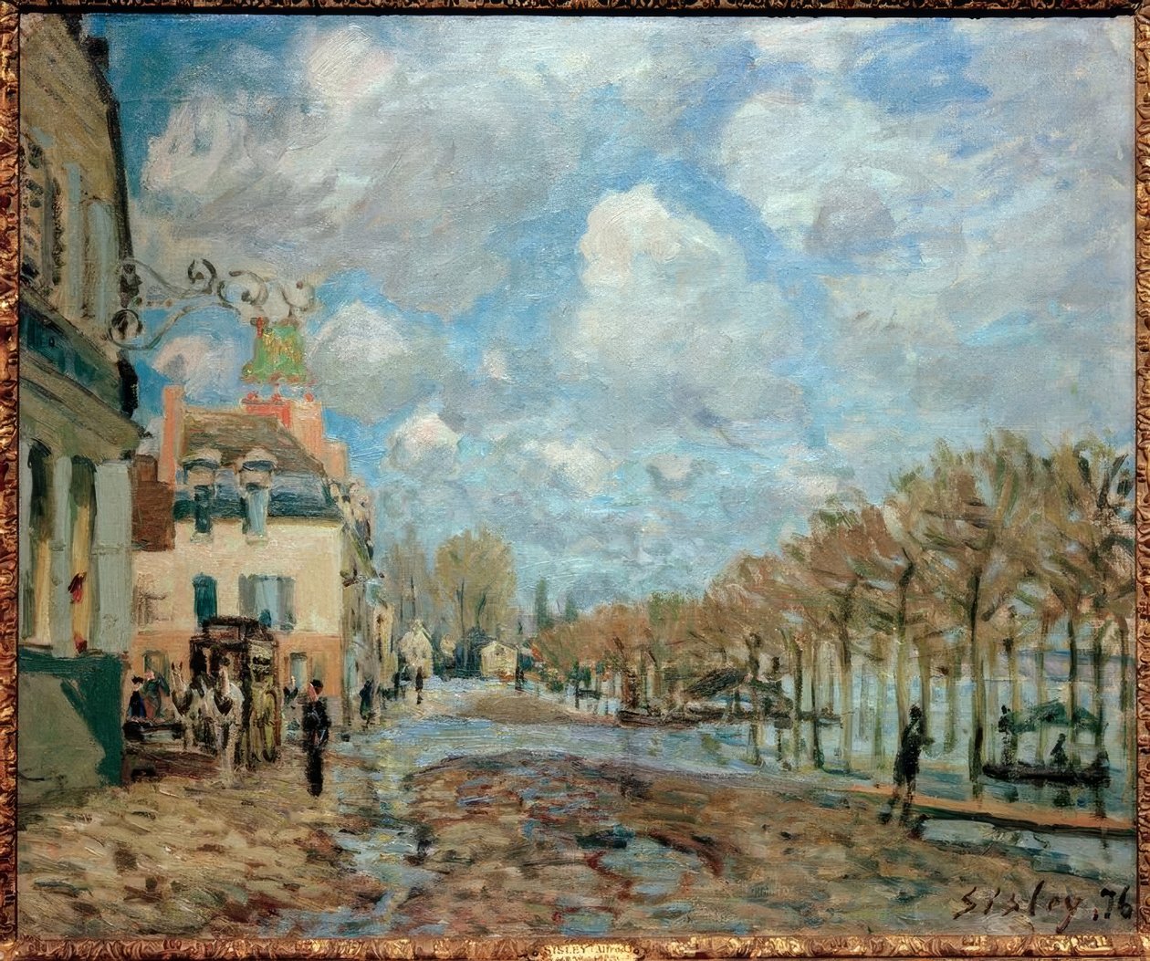 Översvämning i Port-Marly av Alfred Sisley