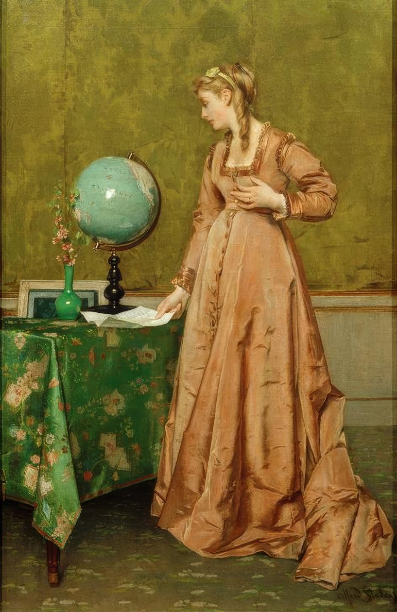 A.Stevens, The Globe eller Nyheter på avstånd av Alfred Emile Stevens