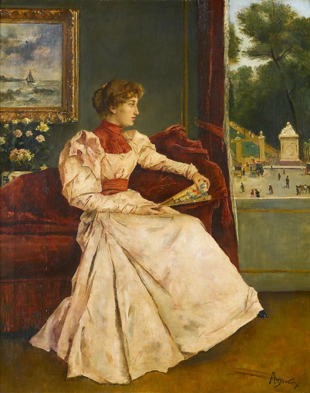 Chez soi av Alfred Emile Stevens