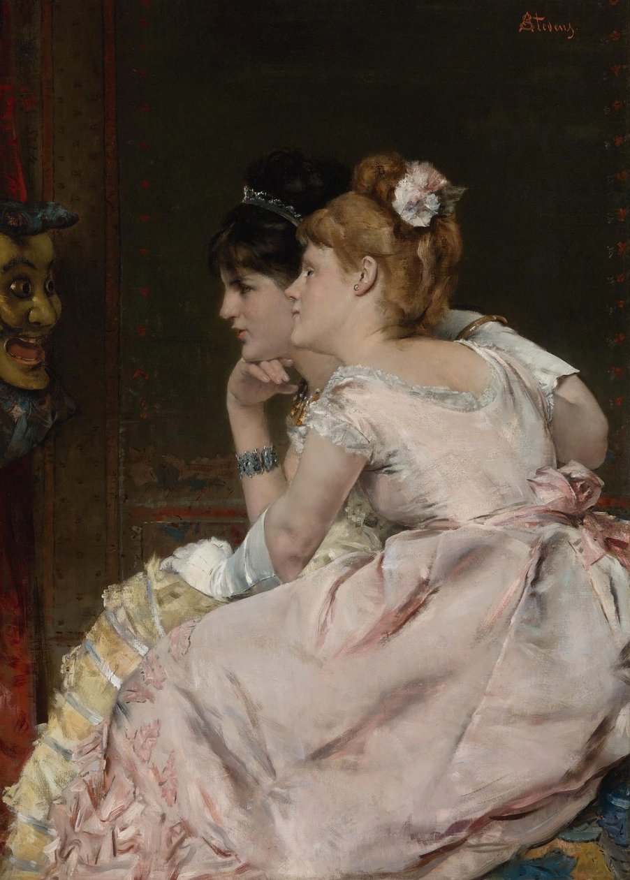 The Japanese Mask av Alfred Emile Stevens