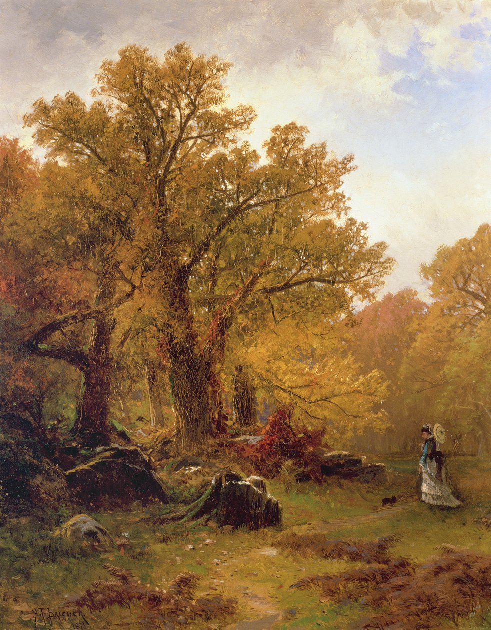 Höstpromenad av Alfred Thompson Bricher
