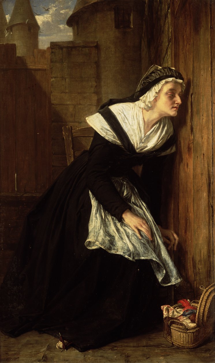 Marie Antoinette i templets fängelse, 1861 av Alfred W. Elmore