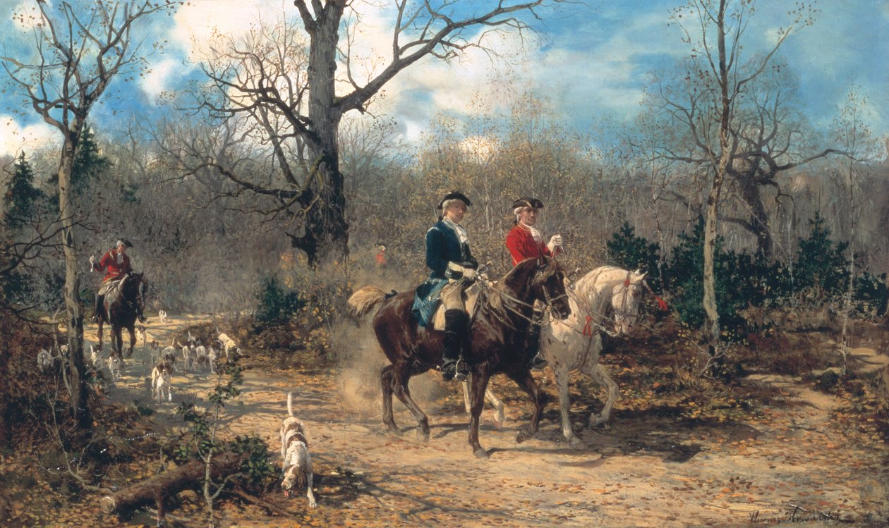 Höstritten, ca 1875-80 av Alfred von Wierusz Kowalski