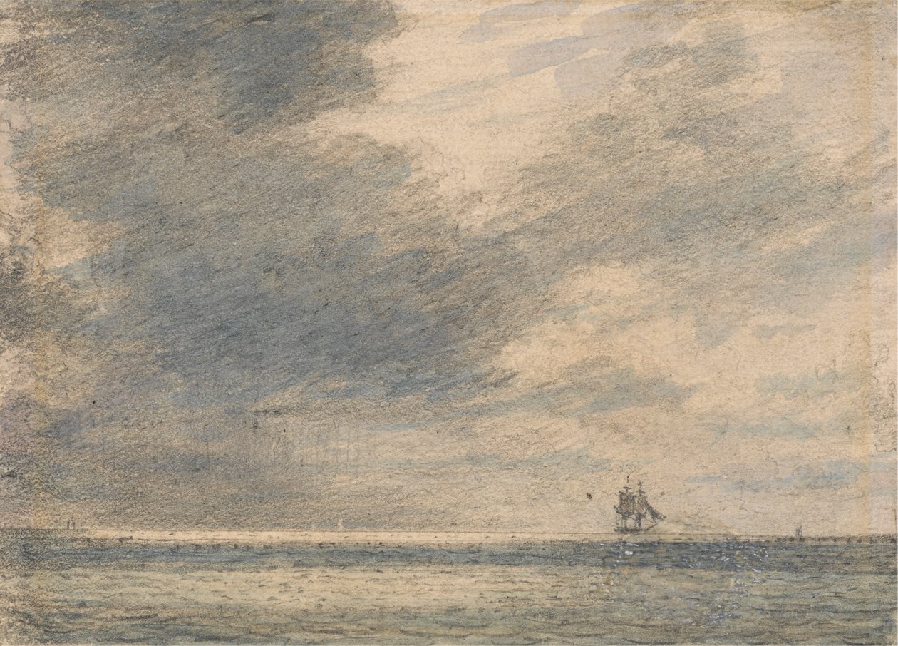 Kväll till sjöss av Alfred Abram Constable