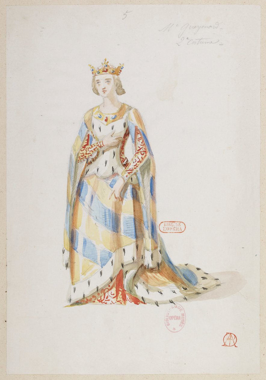 Halévy - La magicienne - kostymmodeller av Alfred Albert - 05. Mme Gueymard, 2:a kostymen av Alfred Albert