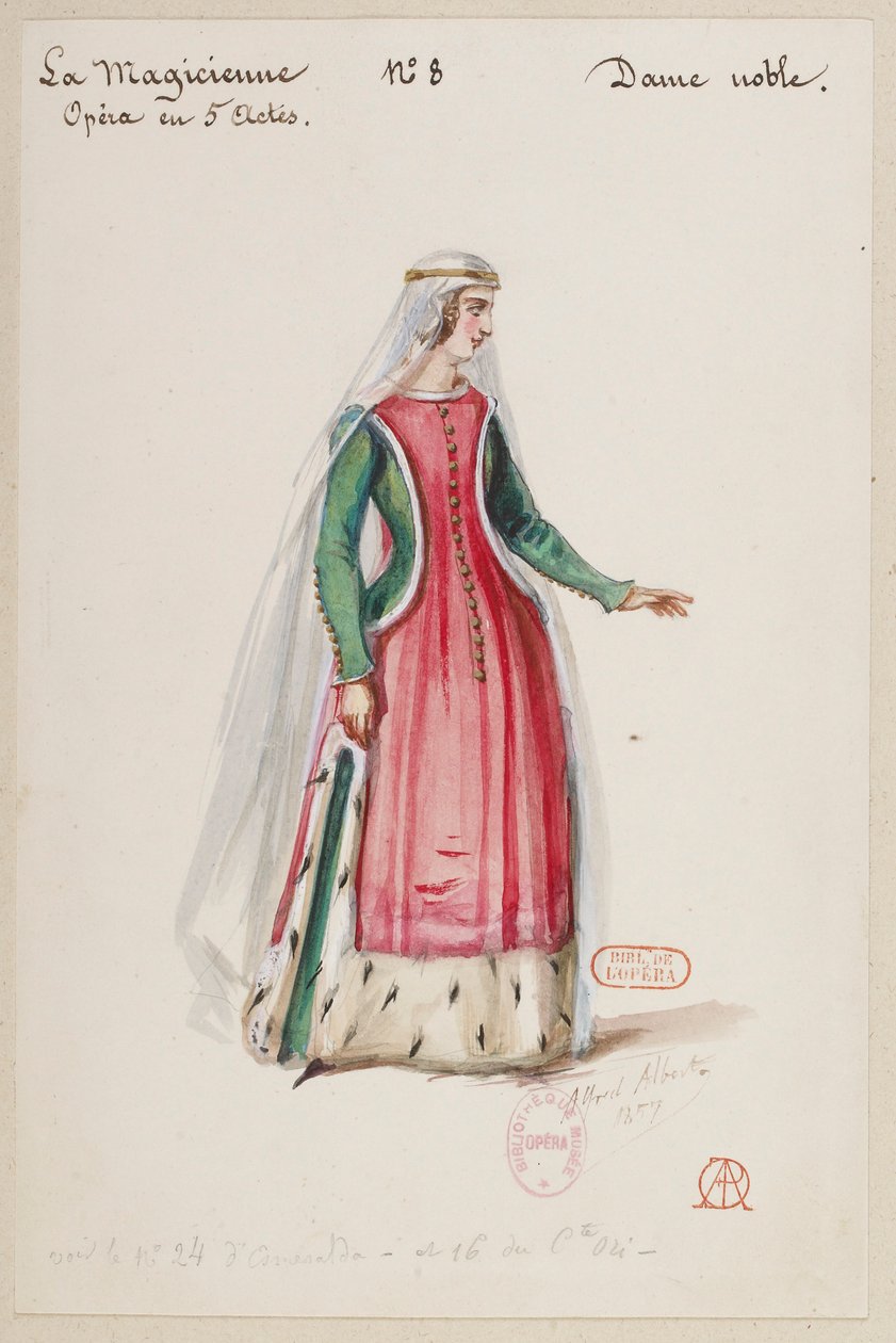 Halévy - La magicienne - kostymmodeller av Alfred Albert - 08. Den ädla damen av Alfred Albert