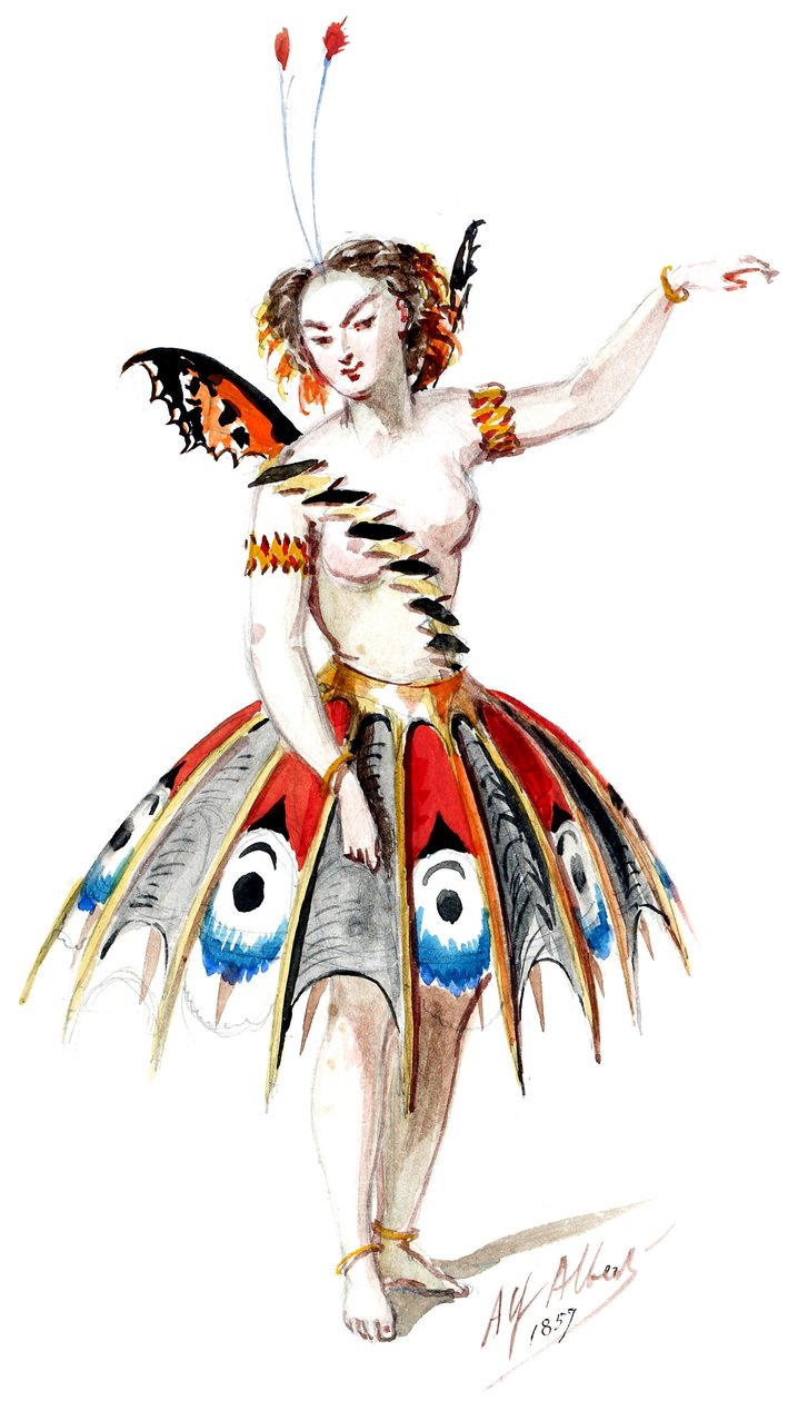 Halévy - La magicienne - kostymmodeller av Alfred Albert - 11. Papillon (retuscherad) av Alfred Albert